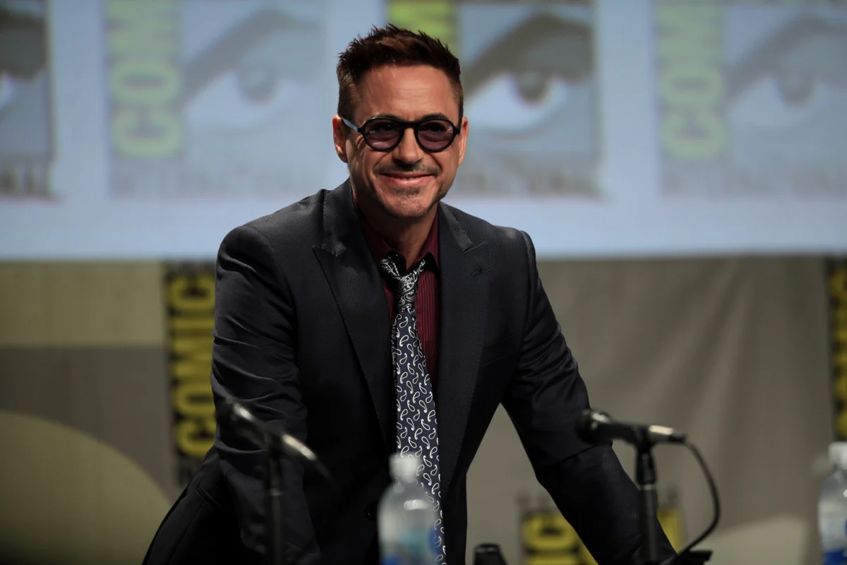 Robert Downey Jr. at San Diego Comic-Con in July 2014 for Avengers: Age of Ultron. Archival photograph, not an Avengers: Doomsday production still. Photo © Gage Skidmore · CC BY-SA 2.0; full source and license links in the article.