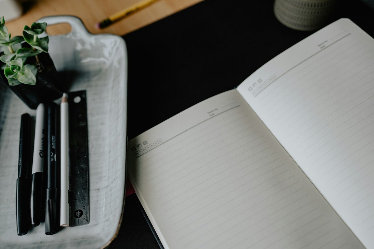 Notebook used as neutral context for reviewing health evidence