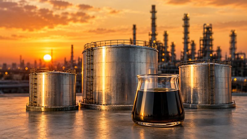 Original AI-generated conceptual illustration for Oil Inventories Explained: Why a Bigger Stockpile Does Not Predict the Next Price Move