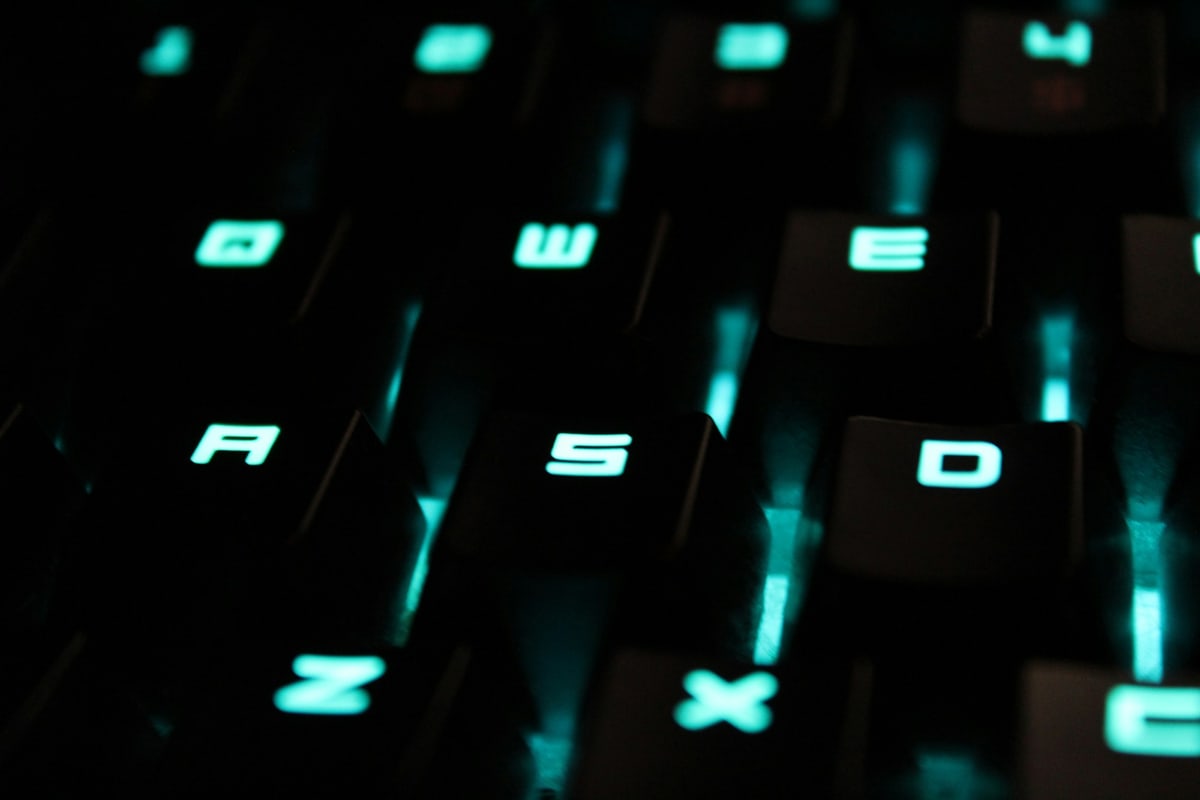 Black gaming keyboard
